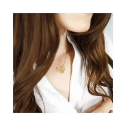 Collier or 375 2 tons coeur 42 cm