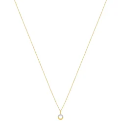 Collier or 375 2 tons diamant 45 cm
