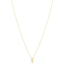 Collier or 375 2 tons diamants, 45 cm
