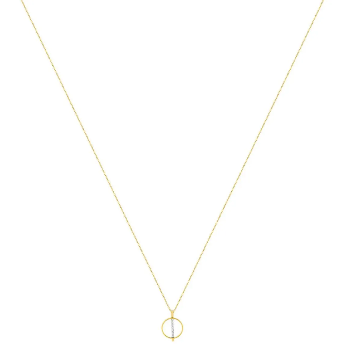 Collier or 375 2 tons diamants, 45 cm