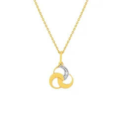 Collier or 375 2 tons diamants 45 cm