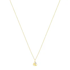 Collier or 375 2 tons diamants 45 cm