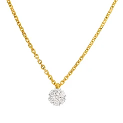 Collier or 750 2 tons diamants  0.1 ct 42cm