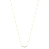 Collier or 375 2 tons "V" diamants 42 cm