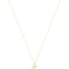 Collier or 375 2 tons zirconias blancs 45 cm