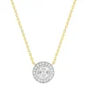 Collier plaque or 2 tons zirconias