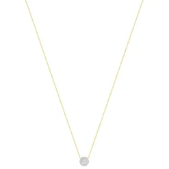 Collier plaque or 2 tons zirconias