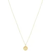 Collier plaqué or arbre de vie zirconias 44,5 cm