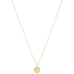 Collier plaqué or arbre de vie zirconias 44,5 cm