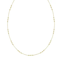 Collier plaqué or boules fines 45 cm