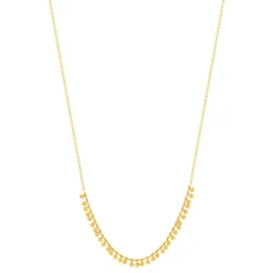 Collier plaqué or 40 à 45 cm pampilles boules