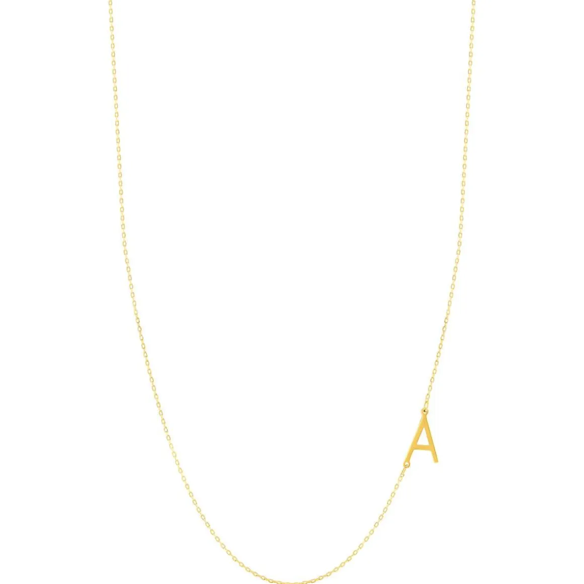 Collier plaqué or initiale 45cm