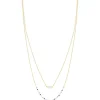 Collier plaqué or jaune amazonite perles rocaille 40 cm
