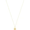 Collier plaqué or jaune cadenas et zirconias45cm