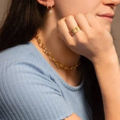 Collier plaqué or jaune 42cm