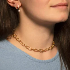 Collier plaqué or jaune 42cm