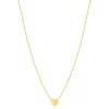 Collier plaqué or jaune coeur et zirconias45cm