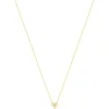 Collier plaqué or jaune et zirconias 45cm