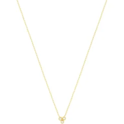 Collier plaqué or jaune et zirconias 45cm