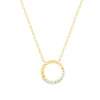 Collier plaqué or jaune et zirconias 45cm