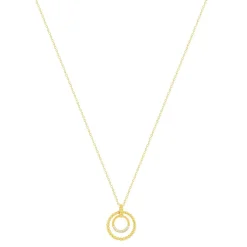 Collier plaqué or jaune et zirconias 45cm