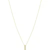 Collier plaqué or jaune et zirconias 45cm