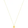 Collier plaqué or jaune médaille 48 cm