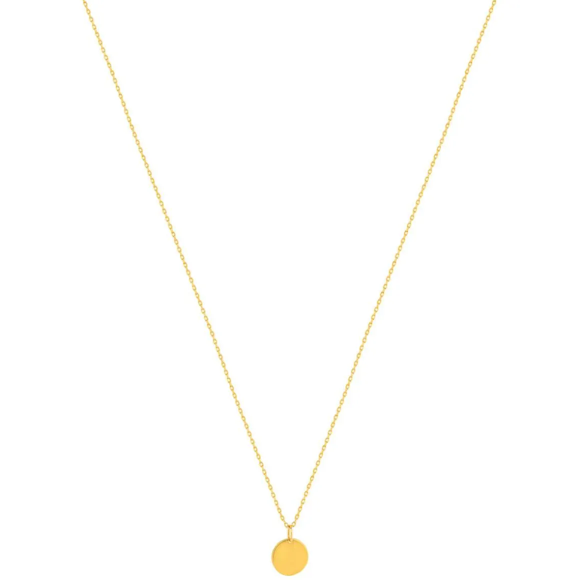 Collier plaqué or jaune médaille 48 cm