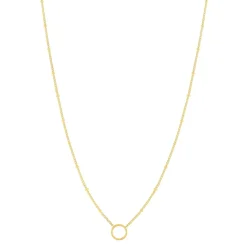 Collier plaqué or jaune rond 45cm
