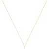 Collier plaqué or jaune zirconias 45 cm