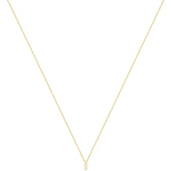 Collier plaqué or jaune zirconias 45 cm