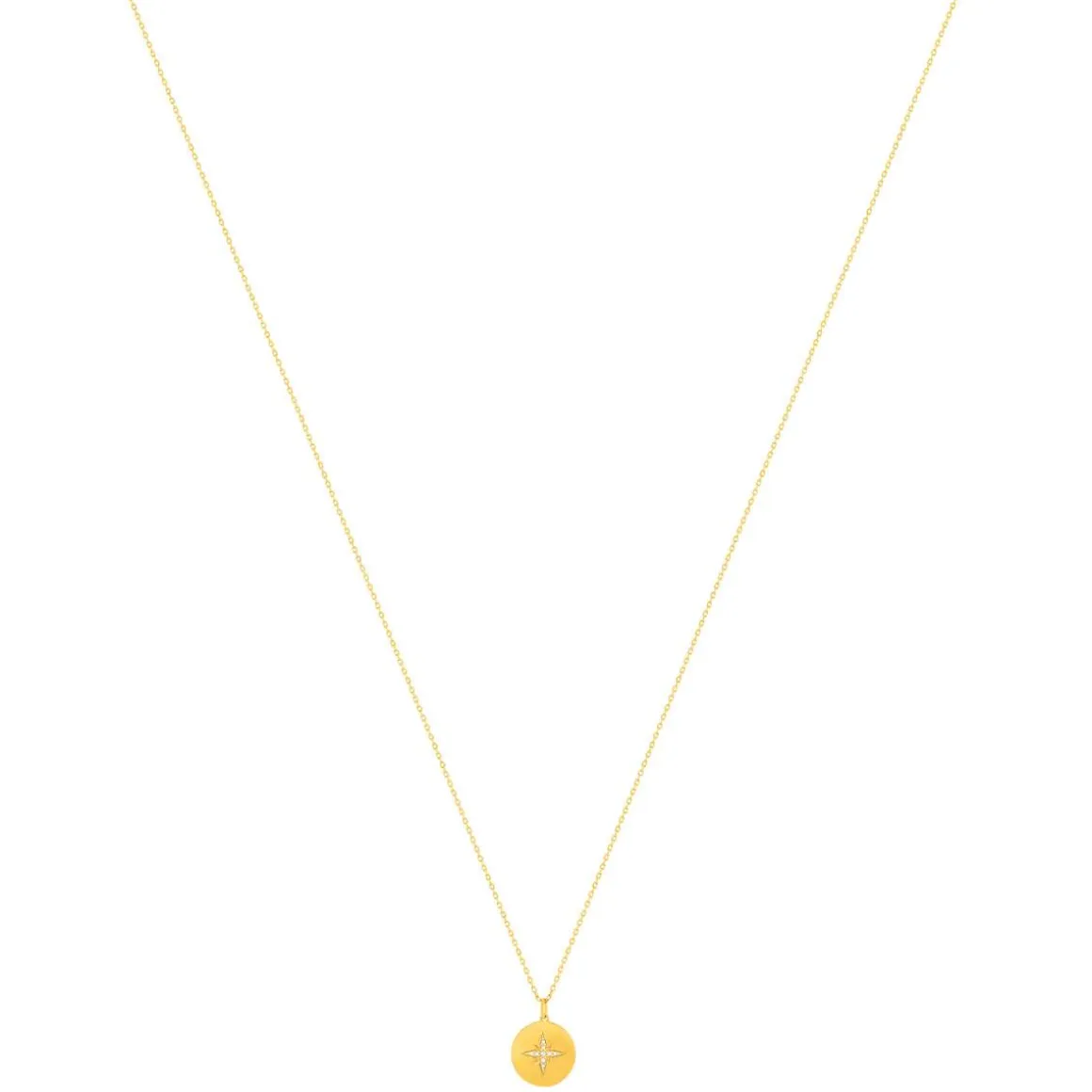Collier plaqué or jaune zirconias 48cm