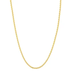Collier plaqué or maille palmier 45 cm