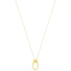 Collier plaqué or motif noeud 45cm