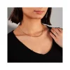 Collier plaqué or pampilles 42 cm