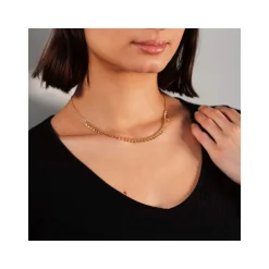 Collier plaqué or pampilles 42 cm