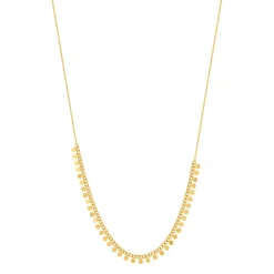 Collier plaqué or pampilles 42 cm