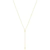 Collier plaqué or zirconias 45 cm