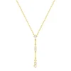Collier plaqué or zirconias 45 cm