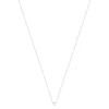 Collier solitaire argent zirconias serti 4 griffes 45cm