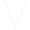 Collier solitaire or 750 blanc diamant HSI 0.5 carat 42cm
