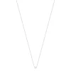 Collier solitaire or 750 blanc diamant HSI 0.2 carat 42cm