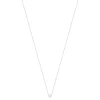 Collier solitaire or 750 blanc diamant HP1 0.4 carat 42cm