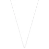 Collier solitaire or 750 blanc diamant HP1 0.3 carat 42cm