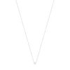 Collier solitaire or 750 blanc diamant HP1 0.25 carat 42cm