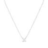 Collier solitaire or 750 blanc diamant HP1 0.2 carat 42cm