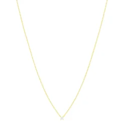 Collier solitaire or 750 jaune diamant HP1 0.3 carat 42cm