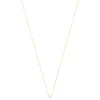 Collier solitaire or 750 jaune diamant HP1 0.3 carat 42cm