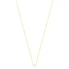 Collier solitaire or 750 jaune diamant HP1 0.2 carat 42cm
