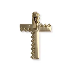 Croix d'occasion or 750 jaune diamants